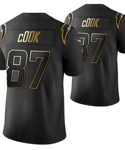 Los Angeles Chargers Jared Cook 87 2021 Nfl Golden Brandedition Black Jersey Gift For Chargers Fans