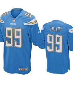 Los Angeles Chargers Jerry Tillery 2019 Nfl Draft Blue Game Jersey