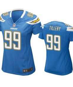 Los Angeles Chargers Jerry Tillery 2019 Nfl Draft Light Blue Game Womens Jersey