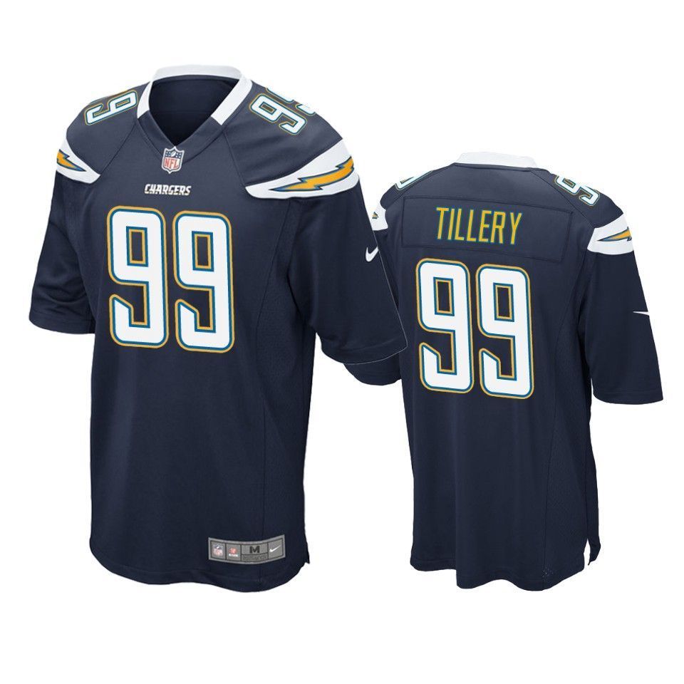 Los Angeles Chargers Jerry Tillery 2019 Nfl Draft Navy Game Jersey