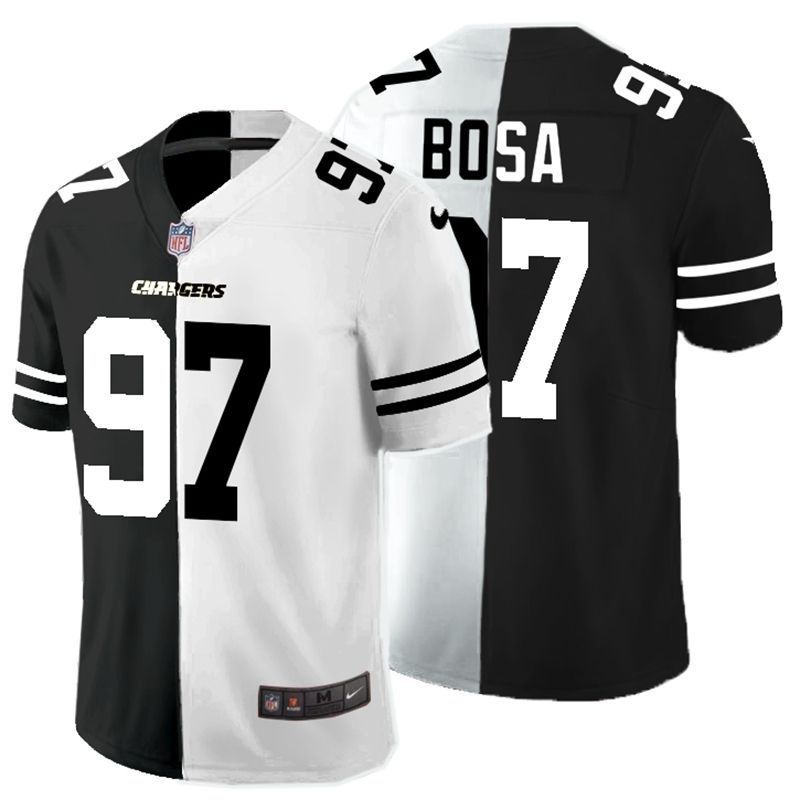 Los Angeles Chargers Joey Bosa #97 Nfl 2020 Black And White Jersey