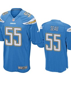 Los Angeles Chargers Junior Seau 55 Powder Blue Game Jersey