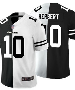 Los Angeles Chargers Justin Herbert #10 Nfl 2020 Black And White Jersey