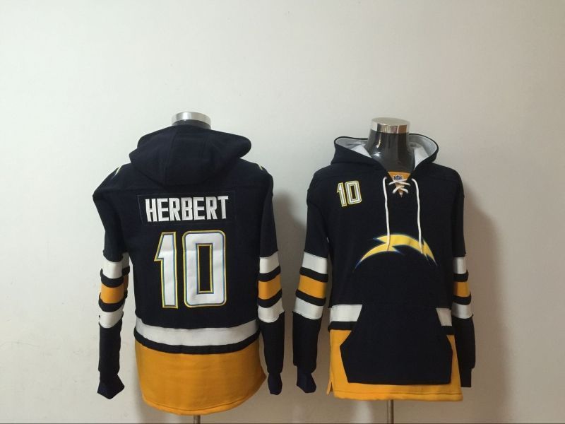 Los Angeles Chargers Justin Herbert #10 Nfl 2020 Black Blue Jersey