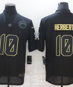Los Angeles Chargers Justin Herbert #10 Nfl 2020 Black Jersey