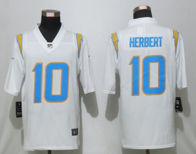 Los Angeles Chargers Justin Herbert #10 Nfl 2020 White Jersey
