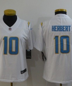 Los Angeles Chargers Justin Herbert #10 Nfl 2020 White Womens Jersey