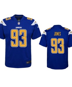 Los Angeles Chargers Justin Jones Royal Color Rush Game Jersey