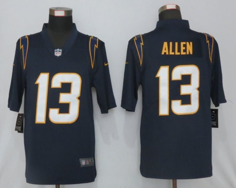 Los Angeles Chargers Keenan Allen #13 Nfl 2020 Black Blue Jersey
