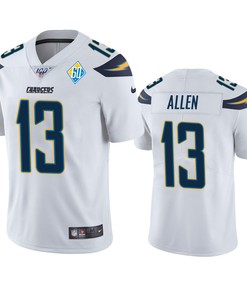 Los Angeles Chargers Keenan Allen White 60th Anniversary Vapor Limited Jersey