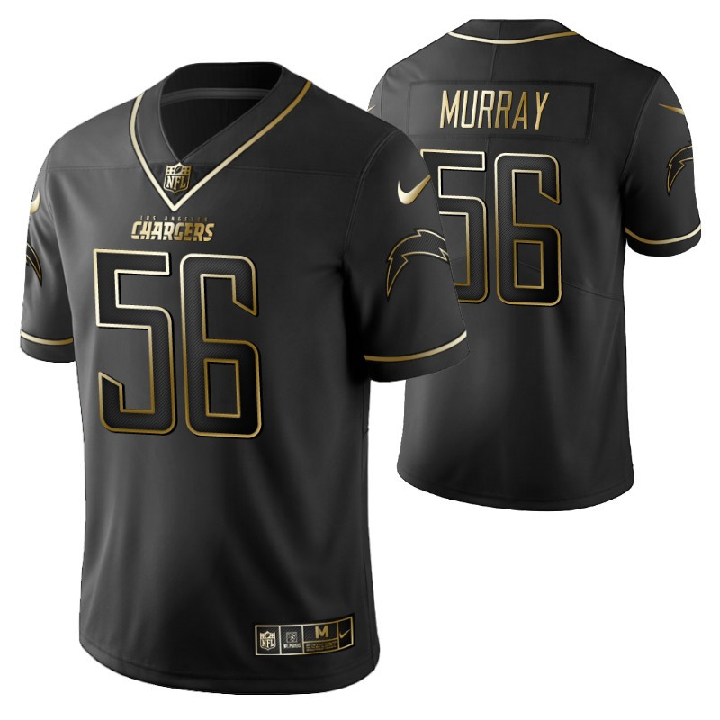 Los Angeles Chargers Kenneth Murray 56 2021 Nfl Golden Brandedition Black Jersey Gift For Chargers Fans