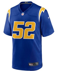 Los Angeles Chargers Khalil Mack 52 Alternate Game Jersey - Royal Jersey