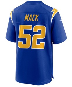 Los Angeles Chargers Khalil Mack 52 Alternate Game Jersey - Royal Jersey
