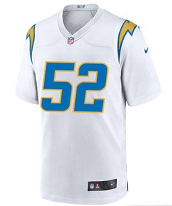 Los Angeles Chargers Khalil Mack 52 Game Jersey - White Jersey