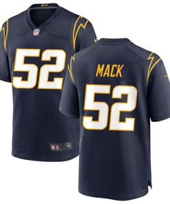 Los Angeles Chargers Khalil Mack 52 Nfl Game Black Jersey Gift For Chargers Fans