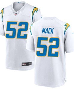 Los Angeles Chargers Khalil Mack 52 Nfl Game White Jersey Gift For Chargers Fans