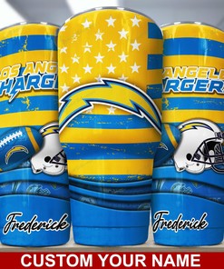 Los Angeles Chargers Limited Edition Custom Name Tumbler - Personalized Gift, Collector's Item
