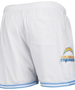Los Angeles Chargers Logo Team White Mesh Shorts - Men