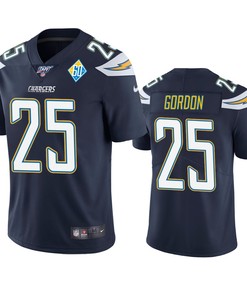 Los Angeles Chargers Melvin Gordon Navy 60th Anniversary Vapor Limited Jersey
