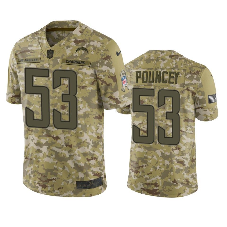 Los Angeles Chargers Mike Pouncey Jersey Nfl Camo Salute To Service