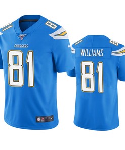 Los Angeles Chargers Mike Williams Powder Blue 100th Season Vapor Limited Jersey
