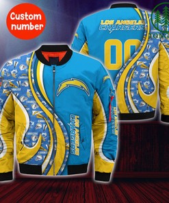 Los Angeles Chargers NFL Custom Number Bomber Jacket   for fans