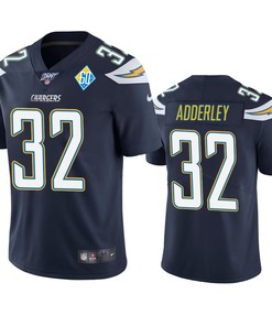 Los Angeles Chargers Nasir Adderley Navy 60th Anniversary Vapor Limited Jersey