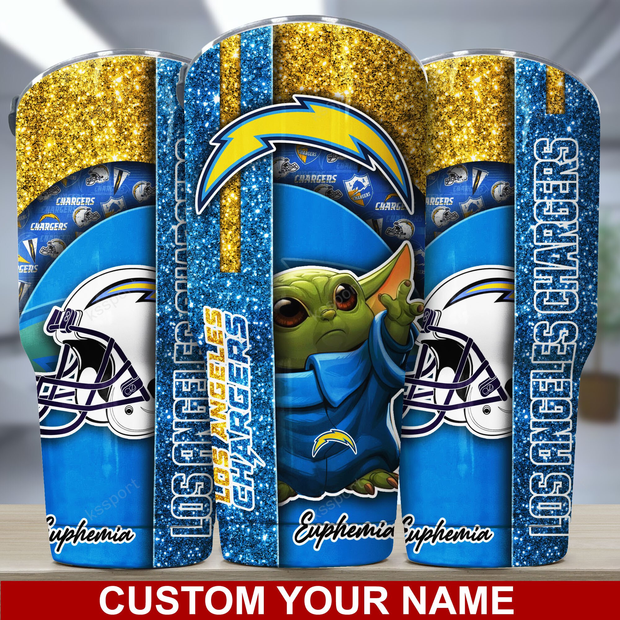 Los Angeles Chargers Personalized Tumbler - Custom Name