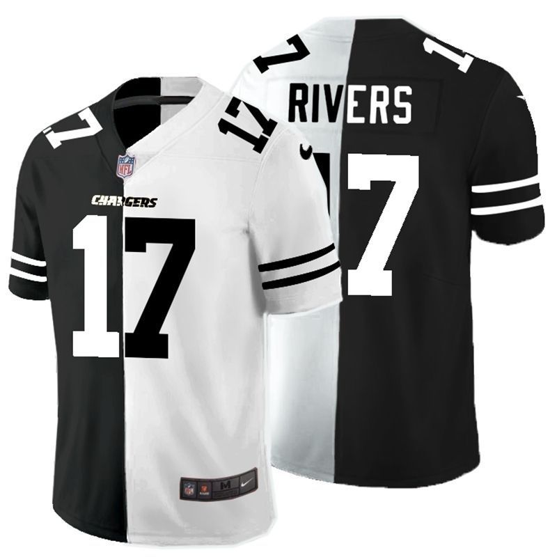Los Angeles Chargers Philip Rivers #17 Nfl 2020 Black And White Jersey