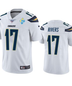 Los Angeles Chargers Philip Rivers White 60th Anniversary Vapor Limited Jersey