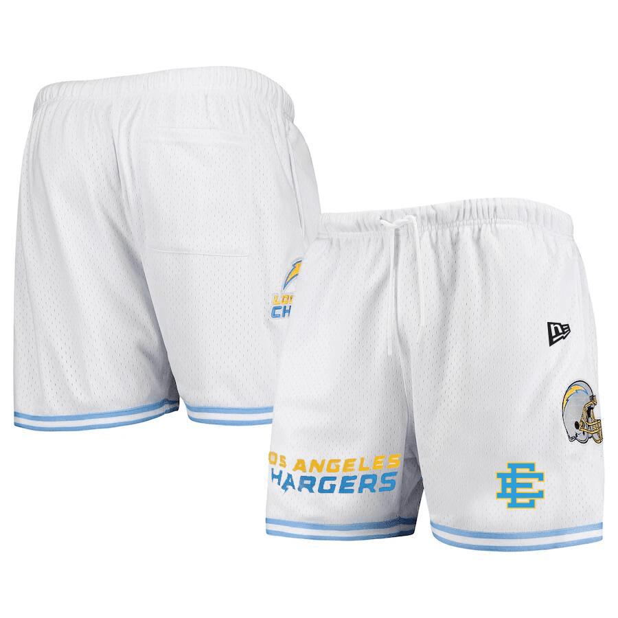 Los Angeles Chargers Team White Mesh Shorts - Men