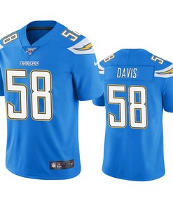 Los Angeles Chargers Thomas Davis Powder Blue 100th Season Vapor Limited Jersey
