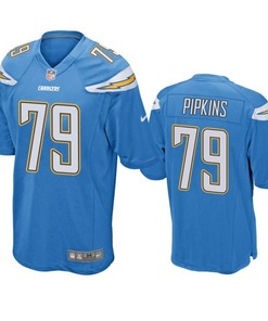 Los Angeles Chargers Trey Pipkins 2019 Nfl Draft Light Blue Game Jersey