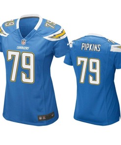 Los Angeles Chargers Trey Pipkins 2019 Nfl Draft Light Blue Game Womens Jersey