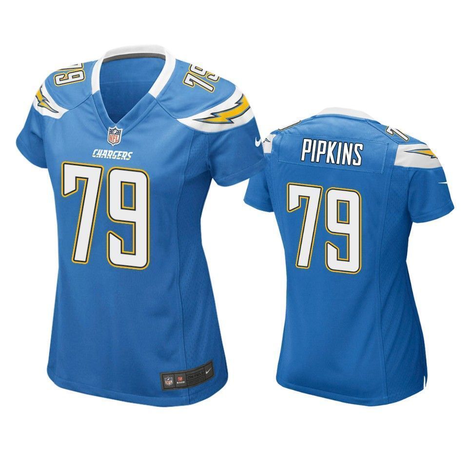 Los Angeles Chargers Trey Pipkins 2019 Nfl Draft Light Blue Game Womens Jersey