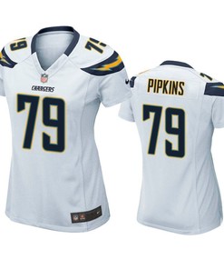 Los Angeles Chargers Trey Pipkins 2019 Nfl Draft White Game Womens Jersey