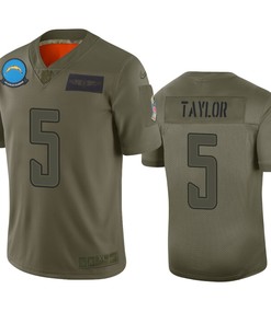Los Angeles Chargers Tyrod Taylor Camo 2019 Salute To Service Limited Jersey