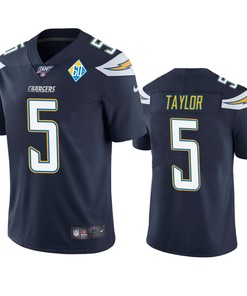 Los Angeles Chargers Tyrod Taylor Navy 60th Anniversary Vapor Limited Jersey
