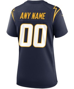 Los Angeles Chargers Women's Alternate Custom Game Jersey - Navy