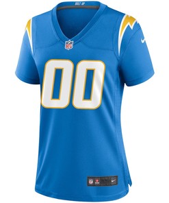 Los Angeles Chargers Women's Custom Game Jersey - Powder Blue