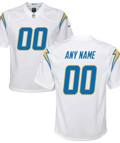 Los Angeles Chargers Youth Custom 00 Game Jersey - White