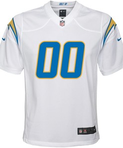 Los Angeles Chargers Youth Custom 00 Game Jersey - White