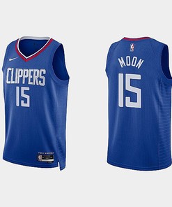 Los Angeles Clippers 15 Xavier Moon 2022-23 Icon Edition Blue Men Jersey
