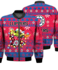 Los Angeles Clippers Baby Yoda Star Wars Sports Football American Ugly Christmas Gifts Unisex 3D Bomber Jacket