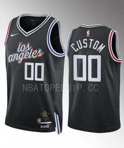 Los Angeles Clippers Custom 00 2022-23 City Edition Black Jersey Swingman