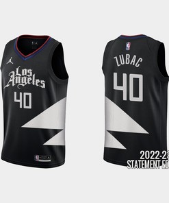 Los Angeles Clippers Ivica Zubac 40 Black 2022-23 Statement Edition Men Jersey
