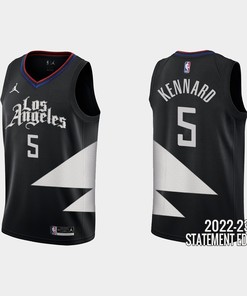 Los Angeles Clippers Luke Kennard 5 Black 2022-23 Statement Edition Men Jersey