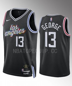 Los Angeles Clippers Paul George 13 2022-23 City Edition Black Jersey Swingman