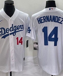 Los Angeles Dodgers #14 Kike Hernandez Jersey - White