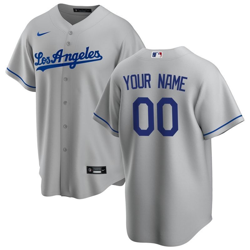 Los Angeles Dodgers 2020 Mlb Personalized Custom Light Grey Custom Jersey